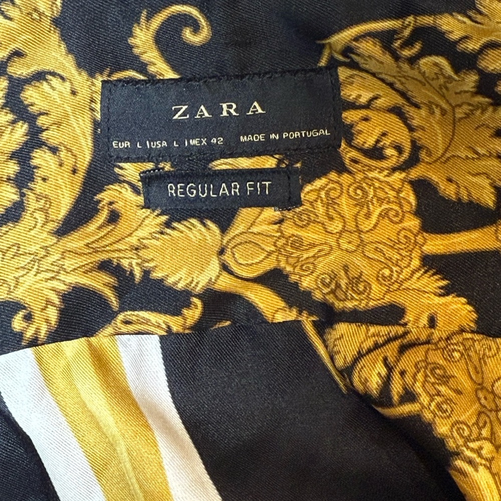 Zara Black and Gold Patterned Shirt "Versace style” Boroque - Picture 2 of 6
